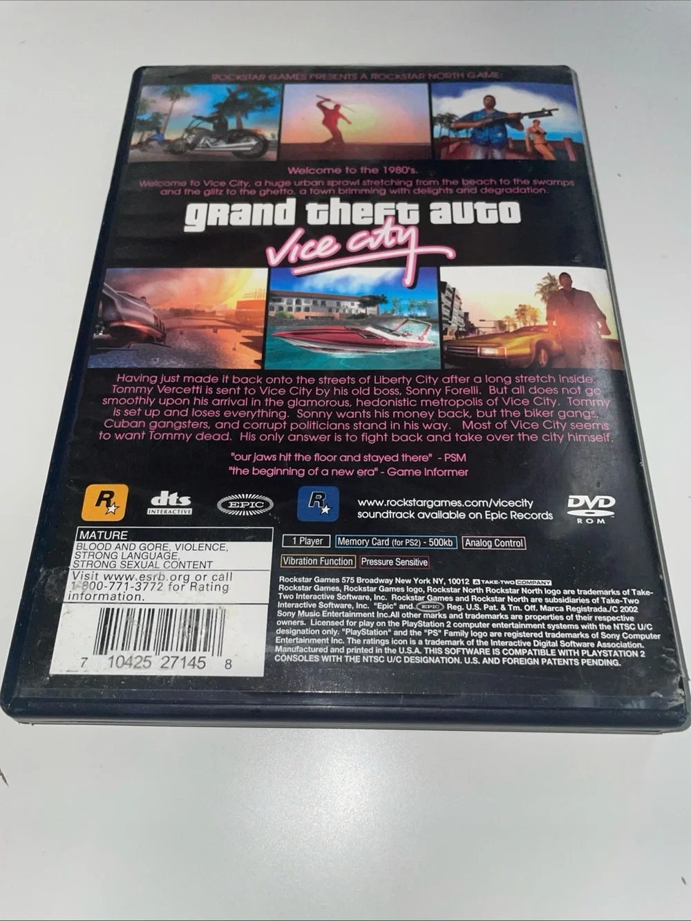 PS2: Grand Theft Auto: Vice City *COMPLETE* w/ Manual & Bikini Poster/Map